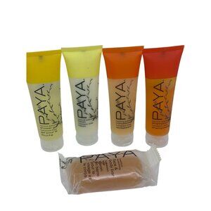 PAYA Travel Bath Essentials 5-Piece Set‎ Mini Shower Gel Lotion Shampoo Bar NEW